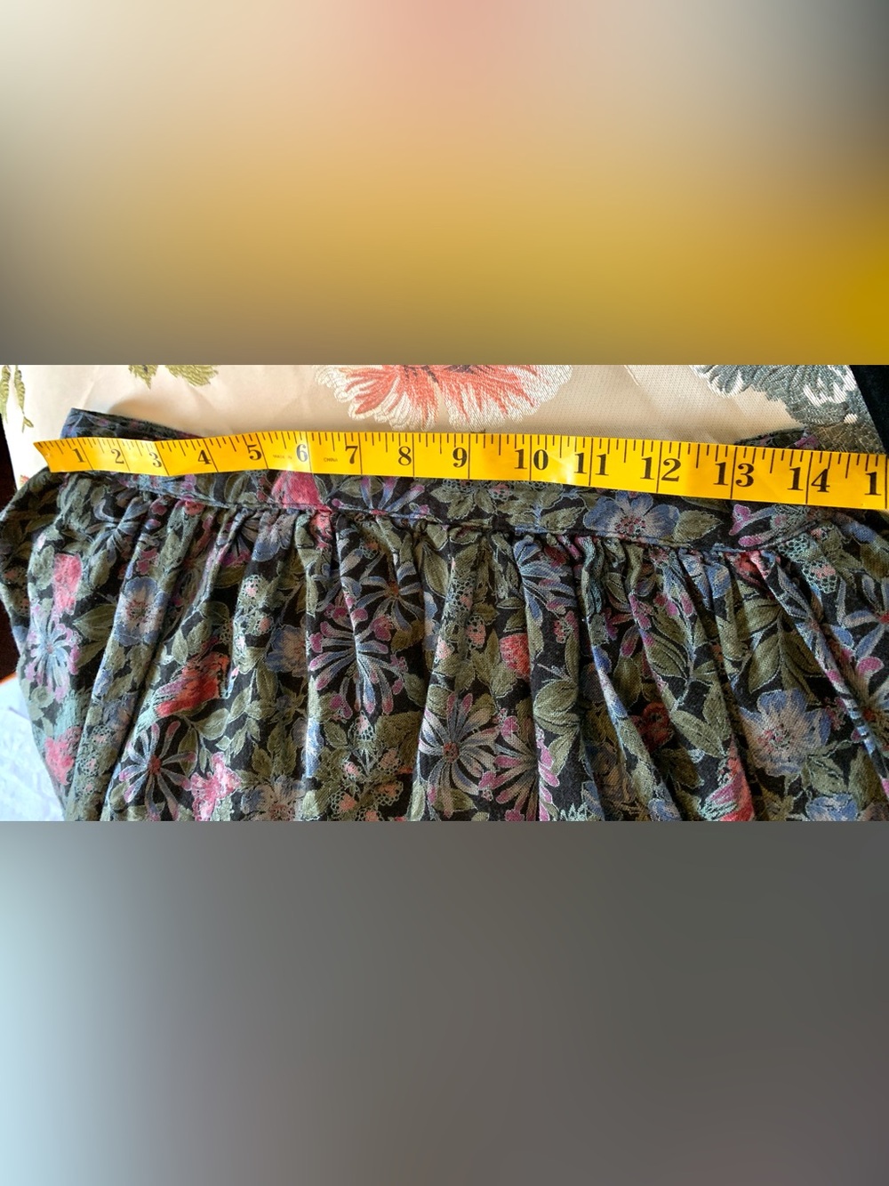 Vintage 90's Boho Hippie Gypsie Edwardian-inspo Peasant Cottagecore Floral Skirt - Picture 11 of 11